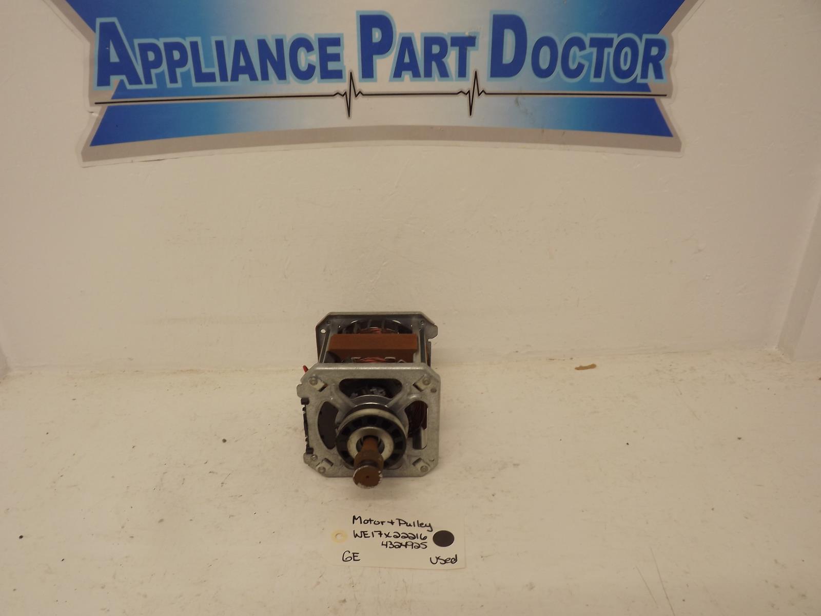 GE Washer WE17X22216 4324925 Motor & Pulley Used GE Washer WE17X22216 4324925 Motor & Pulley Used